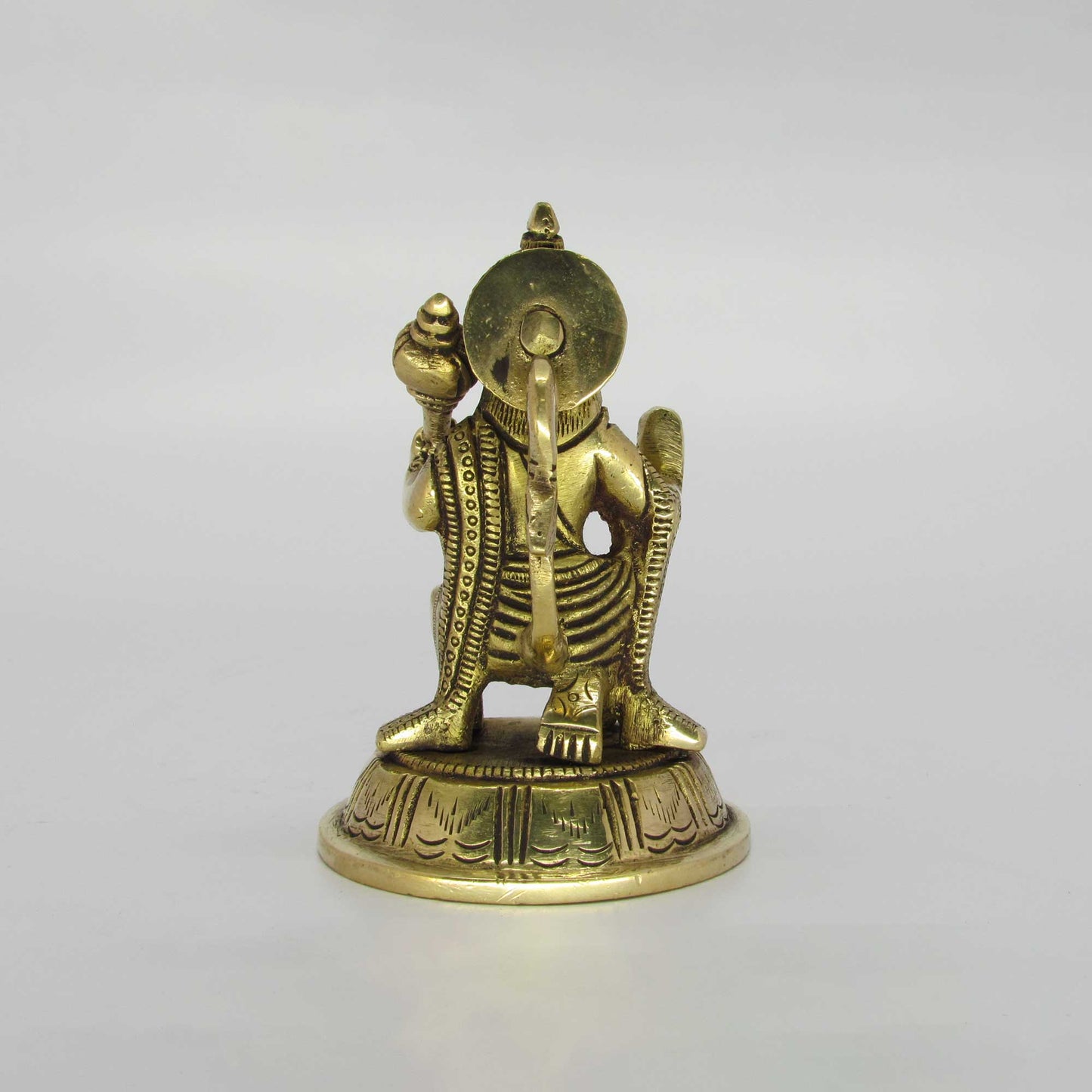 Hanuman Round Base 400gm Antique