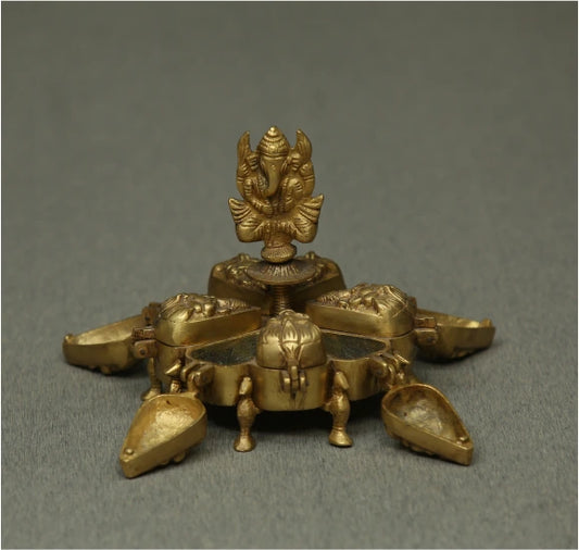 Brass Kumkum Boxes Mix