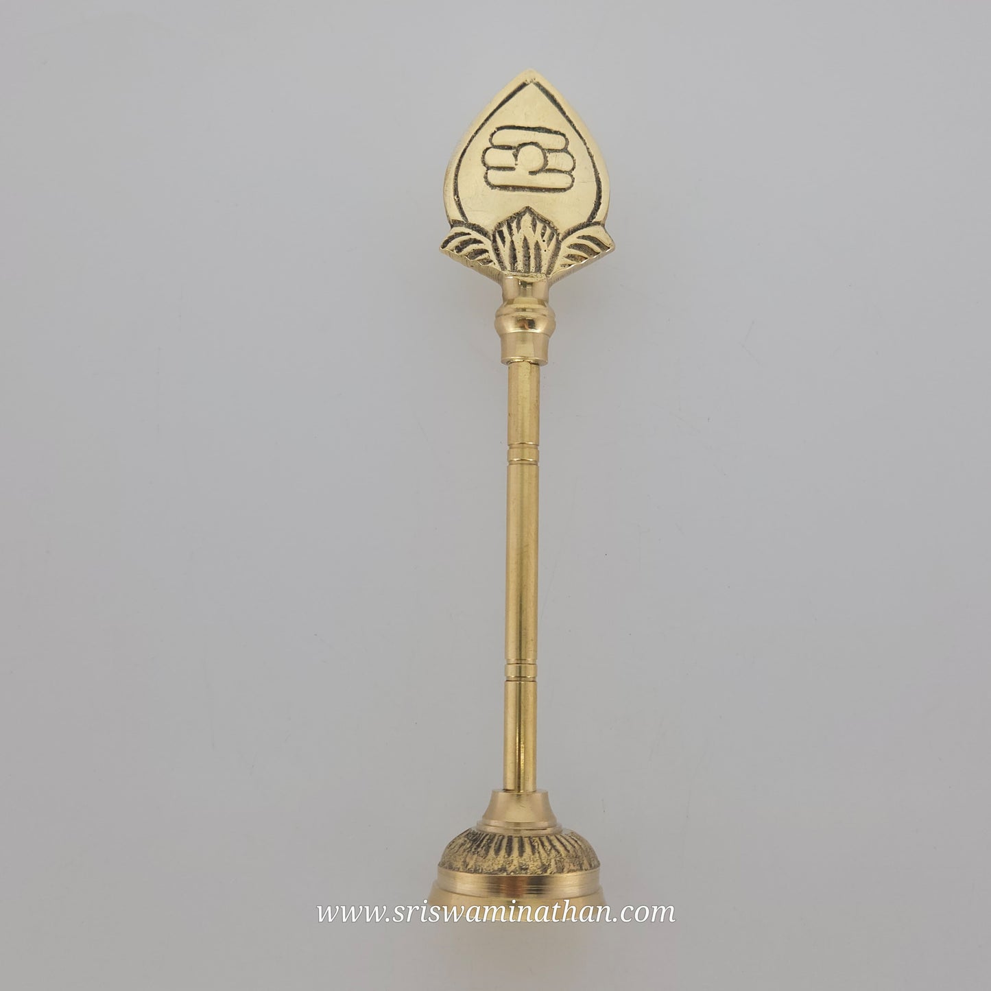 Brass Vel Ayutham  -  Murugan Thiruvadi Symbol for Pooja & Temple Decor