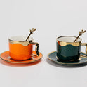 Cup & Saucer Ceramic 136_orange_ Cup