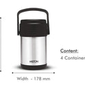 Milton Hot Meal 4 Layer Tiffin Box,