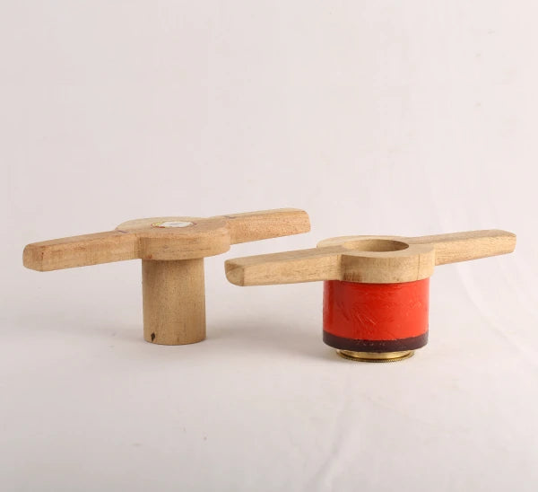 Traditional Wooden Murukku Achu No.1 - Handcrafted Indian Snack Maker for Crispy Murukku
