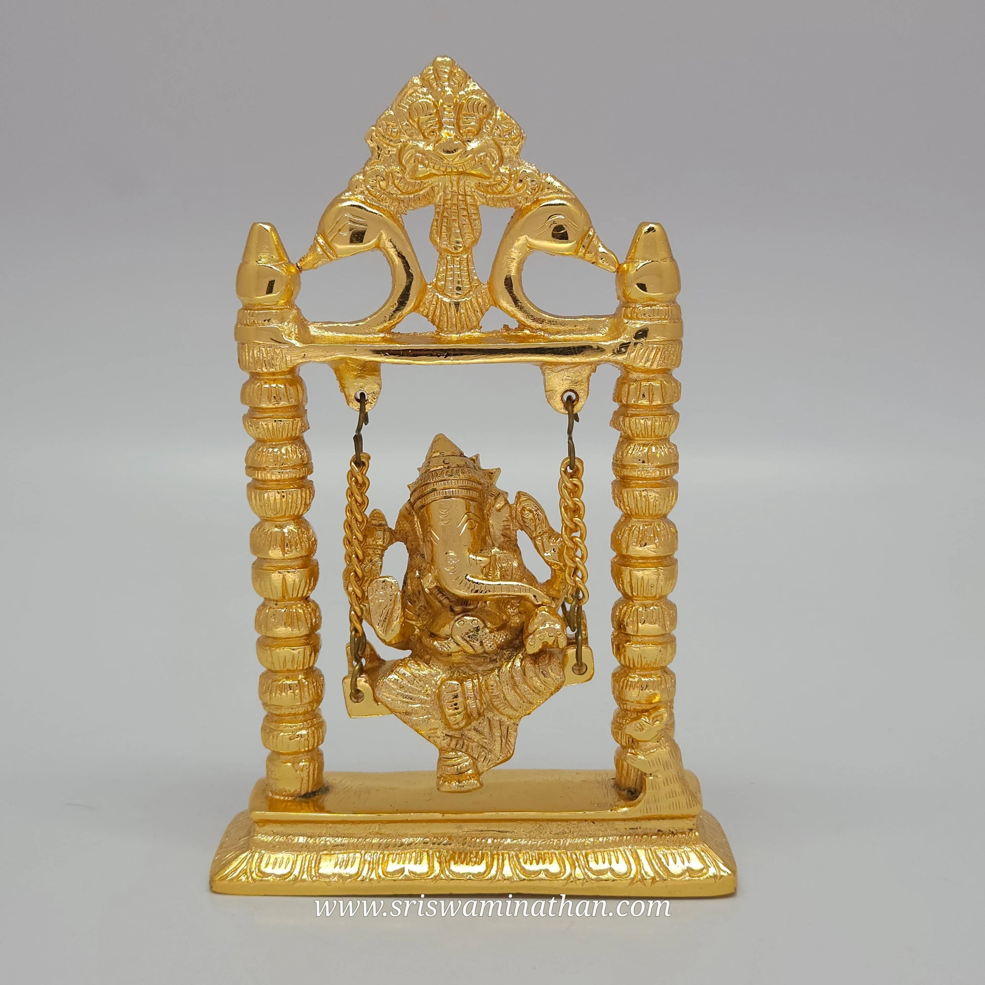 Brass Ganapathi seated on Jhula 