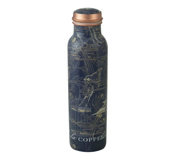 Copper Water Bottle with Mist Texture & Lid – Leak-Proof Ayurvedic Bottle for Office & College