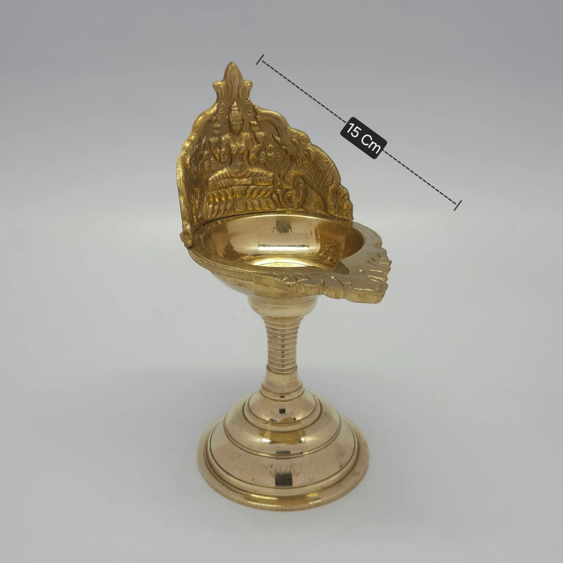 Gaja Lakshmi vilakku traditional style brass lamp - Handcrafted Tamil Nadu heritage piece