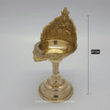 Gaja Lakshmi brass lamp Tamil Nadu special - Authentic handcrafted vilakku with antique finish