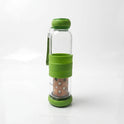 Glass Water Bottle with Copper Filter Multiple Colours Yellow Blue Green Back to College Gift