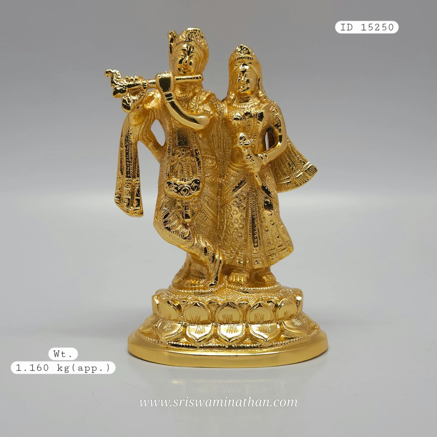 7" Golden finish Krishnan Radhai