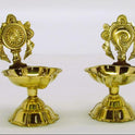 Divine Brass Sangu Chakra Deepam Set for Spiritual Growth & Meditation (105g)