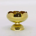 Brass Kamal Nanda Deepam with stand for Puja and Meditation (140g)| Nanda Deepam| Brass Deepam| Lotus Deepam|Spiritual Lighting Puja Lamp