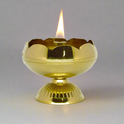 Brass Kamal Nanda Deepam with stand for Puja and Meditation (140g)| Nanda Deepam| Brass Deepam| Lotus Deepam|Spiritual Lighting Puja Lamp