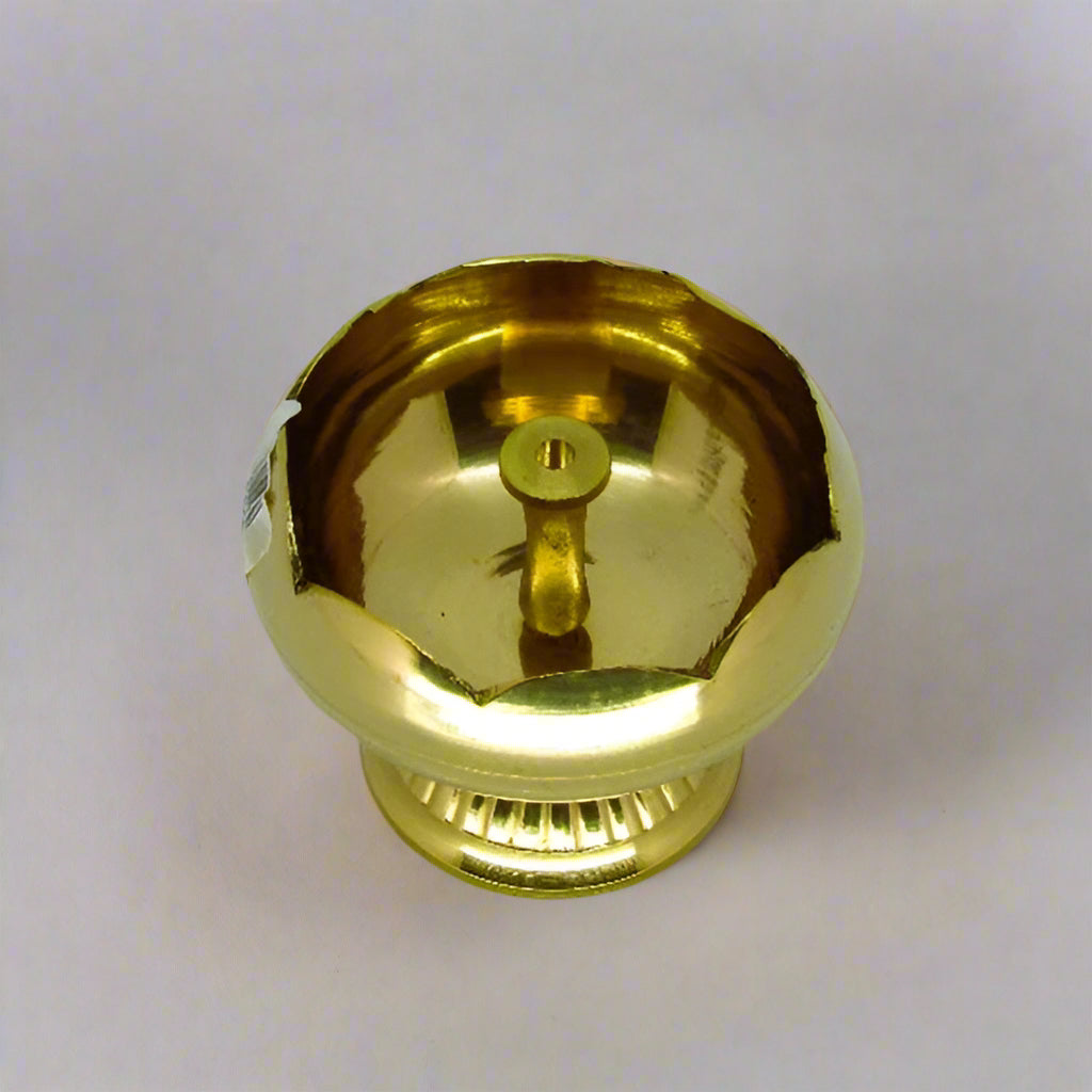 Brass Kamal Nanda Deepam with stand for Puja and Meditation (140g)| Nanda Deepam| Brass Deepam| Lotus Deepam|Spiritual Lighting Puja Lamp