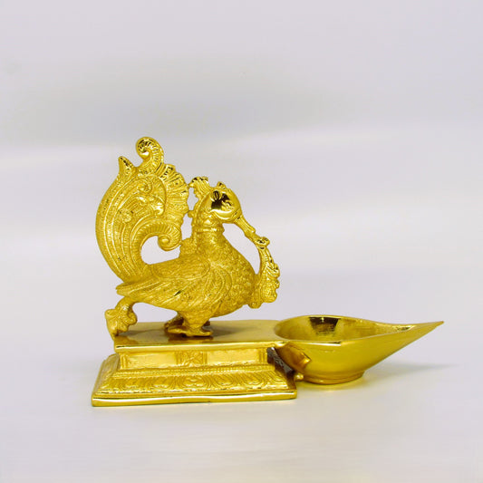 ANNAPAKSHI AGAL DEEPAM ON BEEDAM 7.5 INCHES