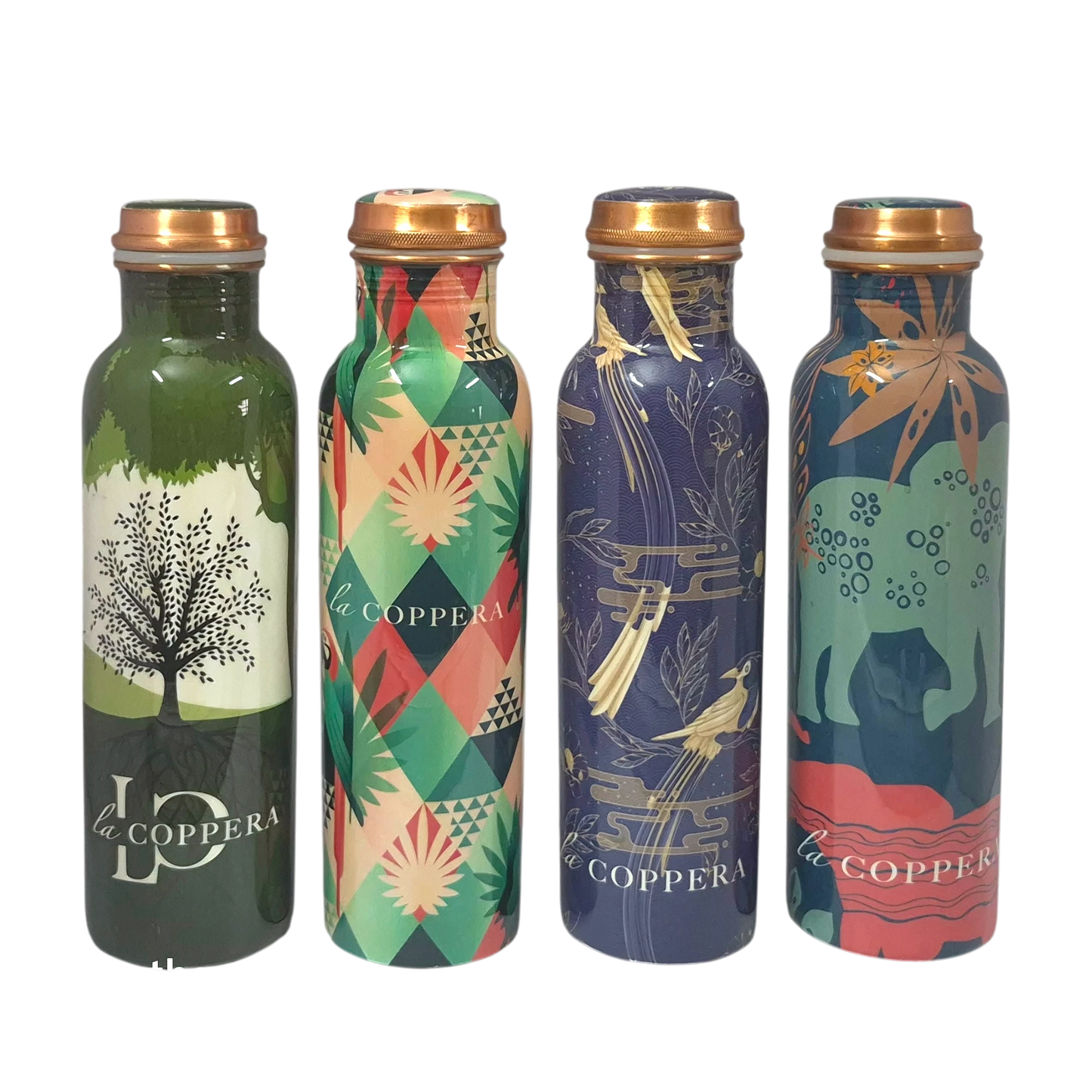 La Coppera Mist Texture Pure Copper Water Bottle 1000ml – Best for Office, College & School Use