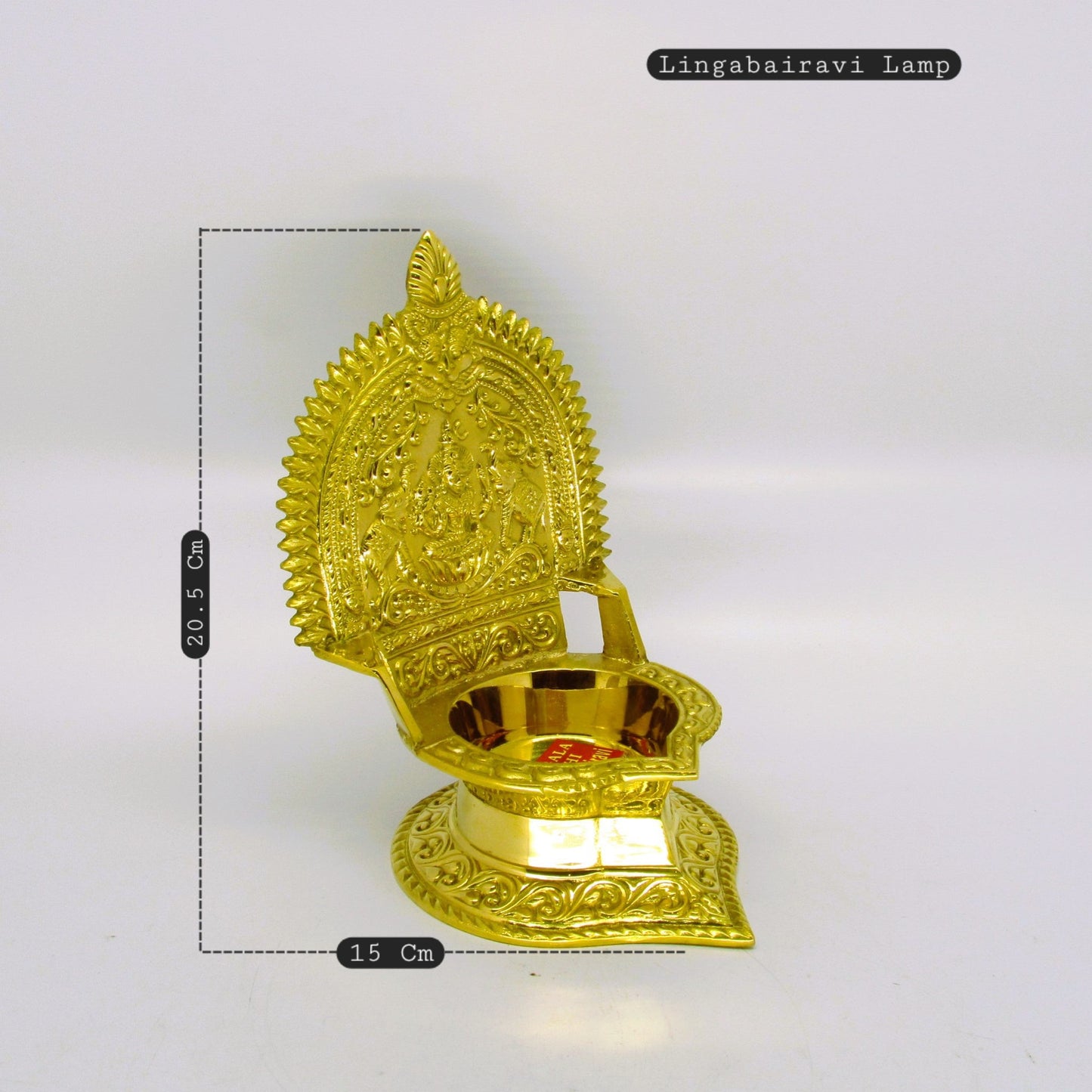 Lingabhairavi Vilakku – Traditional Brass Oil Lamp with Goddess Carving