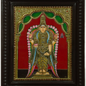 Lord Murugan Tanjore Painting | 22K Gold Foil | Standing Alankara Form | 15 x 12 Inch | Sri Swaminathan & Co