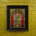 Lord Murugan Tanjore Painting | 22K Gold Foil | Framed on Wall | 15 x 12 Inch | Sri Swaminathan & Co