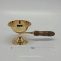 Wooden Grip Brass Dhoobakkal – Traditional Sambrani Spoon