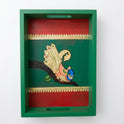 Peacock Tanjore Art Serving Tray | Synthetic Foil | Masterclass Tamil Nadu Signature Collection | Sri Swaminathan & Co