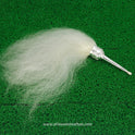 shining silver look white yak hair chowrie for temple use