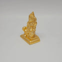 Super fine Quality solid brass Architectural Kubera Statue 4-inch side view 