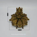 Ganesha Brass Navadal Puja Box – 9 Petal Blooming Navadhanya & Haldi Kumkum Container
