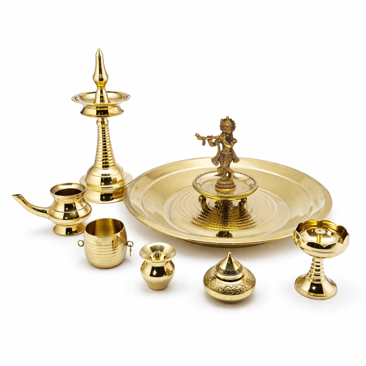 Vishu Kani Set – Traditional Brass Pooja Items for Kerala Vishu