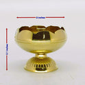 Brass Kamal Nanda Deepam with stand for Puja and Meditation (140g)| Nanda Deepam| Brass Deepam| Lotus Deepam|Spiritual Lighting Puja Lamp