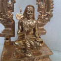 6 Inch Adi Shankaracharya Panchaloha Statue Closeup Face Danda and Kamandalu Detail — Sri Swaminathan & Co