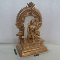6 Inch Adi Shankaracharya Panchaloha Statue with Prabhavali Three Quarter Angle View — Sri Swaminathan & Co