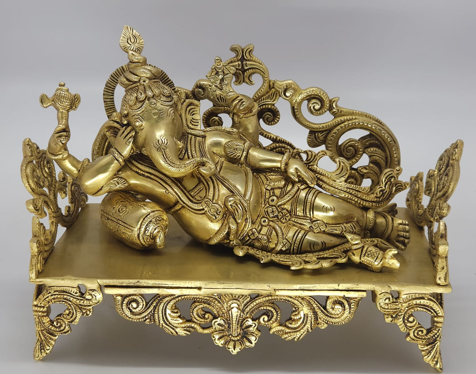 Ananta Ganapati Full View 6.5kg Brass - Vinayagar Temple Statue - Traditional South Indian
