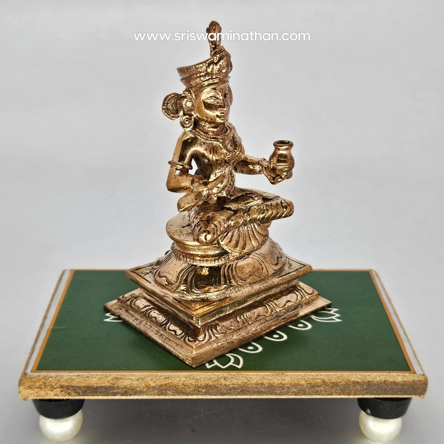 Annapoorani Panchaloha Side Angle - Kitchen Deity with Ladle - Premium  Statue