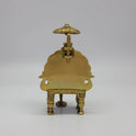 Antique Brass Shirdi Sai Baba Statue back view showing detailed Prabhavali relief work