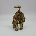 Antique Brass Shirdi Sai Baba Statue on Simhasanam 45 degree front left angle profile