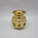 Ashtalakshmi Brass Kalash Kumbakonam Angled Top View Flared Rim Lakshmi Medallions Rope Twist Band Puja Lota Sri Swaminathan