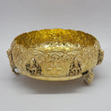 Ashtalakshmi Brass Urli Dhana Lakshmi Panel Elephant Diggaja Legs Gold Finish Pooja Uruli Ashtalakshmi Hathi Pair Urli