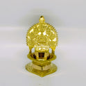 Brass Ashtalakshmi Oil Lamp with Goddess Engravings – Traditional Indian Pooja Deepam