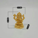 Ayngaran Gold statue Top View Crown Tiers Ornate Detail Round Lotus Base Solid Brass