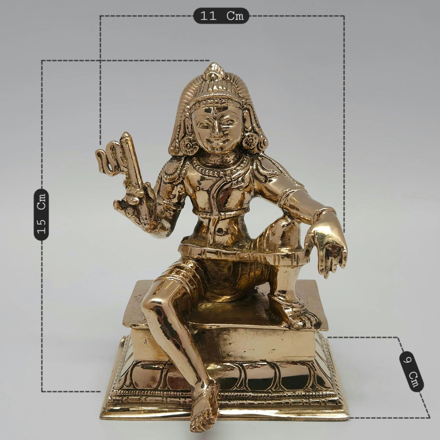 Ayyanar Sastha Panchaloha Idol Dimensions 11cm Width 15cm Height 9cm Depth 1.5kg