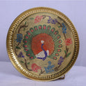 Brass Pooja Tray Peacock 10 360gm