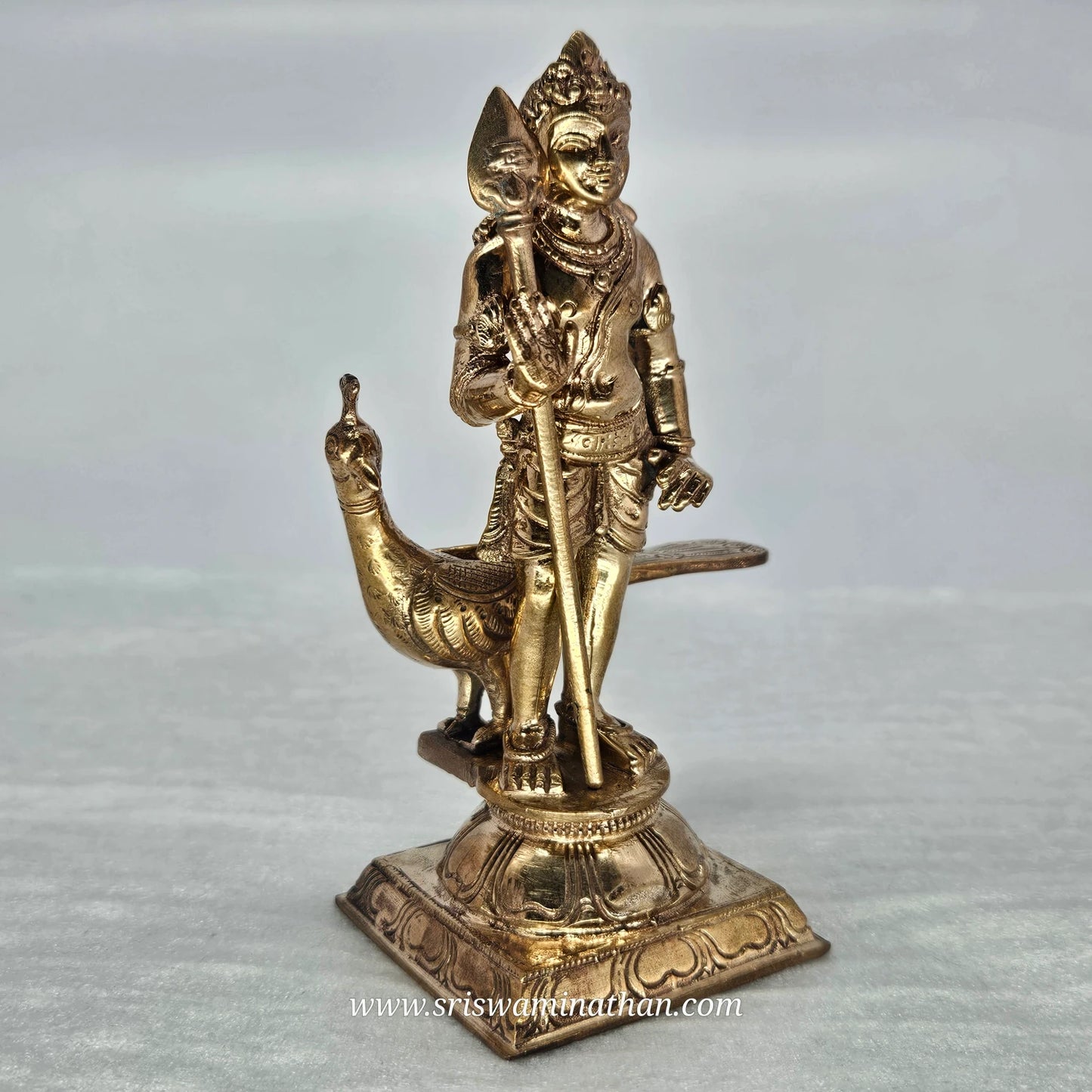 Bala Murugan Panchaloha Close-up - Child Murugan Details - Premium Five-Metal Alloy Idol