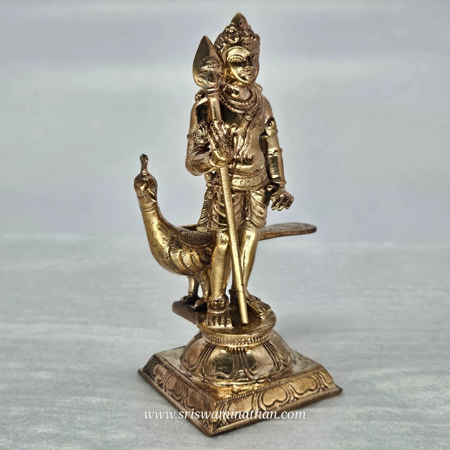 Bala Murugan Panchaloha Close-up - Child Murugan Details - Premium Five-Metal Alloy Idol