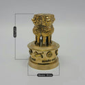 Brass Ashoka Stambh Four Lions Satyameva Jayate Base Detail Close Up