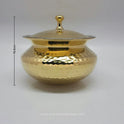 Large brass handi pot perfect for biryani, rajma, paneer curries, and festive meals