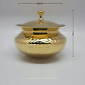 Medium brass handi pot for pulav, dal, and curry serving – traditional kitchenware.