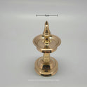 Brass Kerala Vilakku 6 Inch Traditional Oil Lamp Side View — Sri Swaminathan & Co