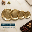 Brass Nagas Design Plate Group View All Sizes 6 to 12 Inch — Sri Swaminathan & Co