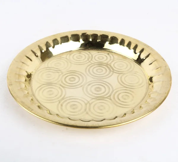 Brass Nagas Design Plate Side View Pure Brass — Sri Swaminathan & Co