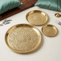 Brass Peacock Design Plate All Sizes Set — Sri Swaminathan & Co