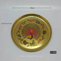 Brass Peacock Colour Design Pooja Plate 9 Inch — Sri Swaminathan & Co